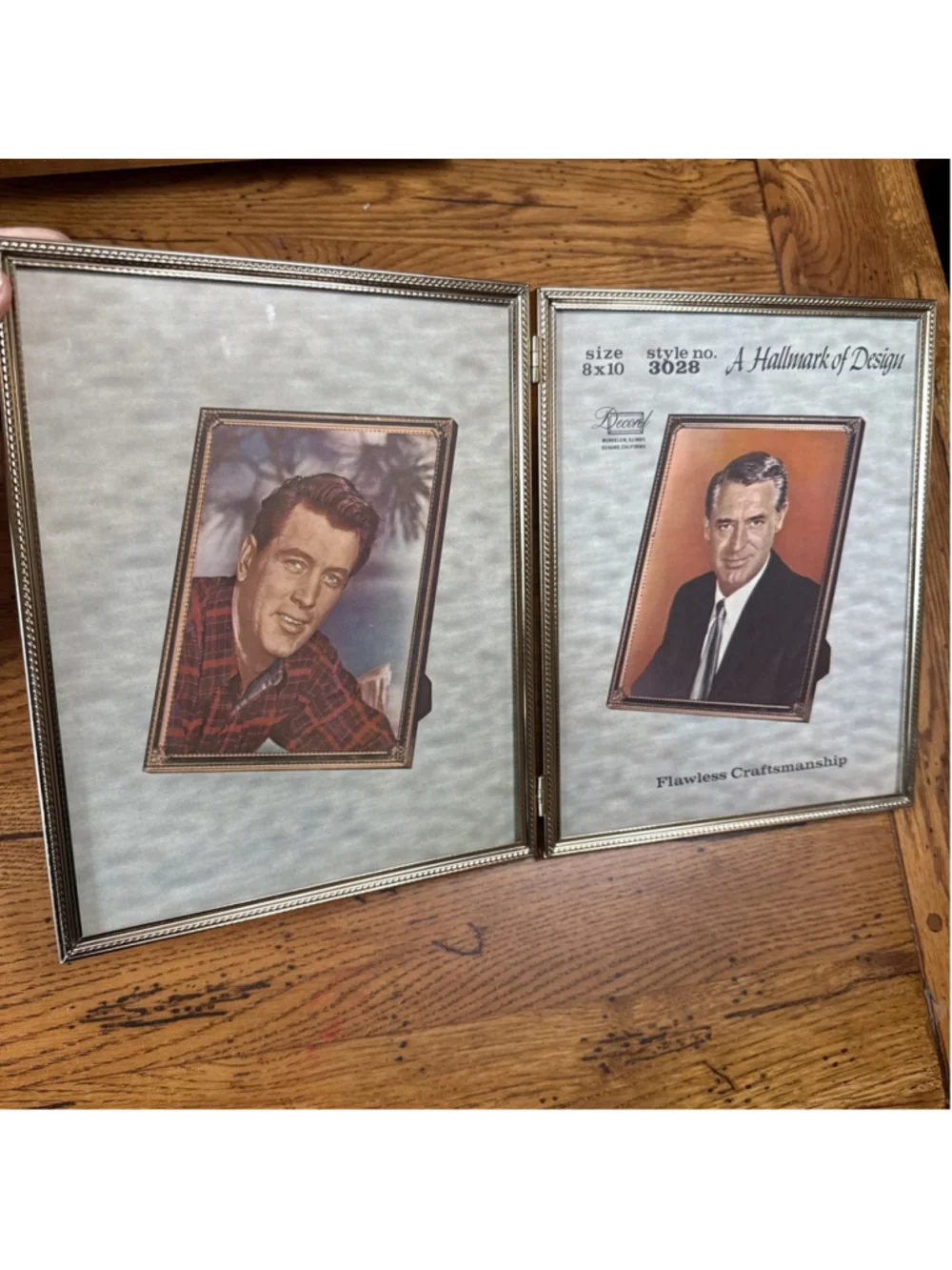Vintage Decorative Arts Corp, Bi-fold 8 x 10 Frame Rock Hudson